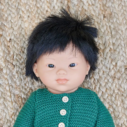 Muñeco Bebe Asiatico Sind Down 38cm