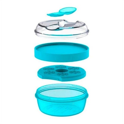 Caja Almuerzo con Tapa Refrigerante N'ice Cup Turquesa