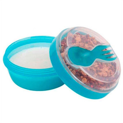 Caja Almuerzo con Tapa Refrigerante N'ice Cup Turquesa