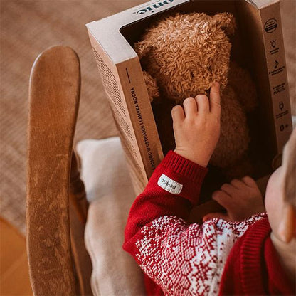 Peluche Moonie Oso Orgánico con Luz y Sonido Caramel Natur