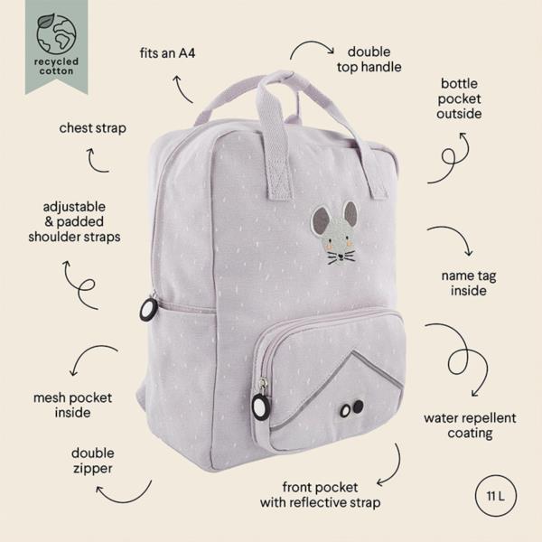 Mochila Trixie Ratón Mrs Mouse Grande