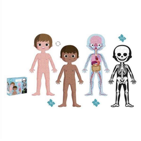 Puzle Educativo Gigante Cuerpo Humano 50 - 75 - 100 Piezas