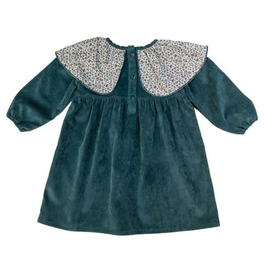Vestido Micropana Petrol Cuello Liberty