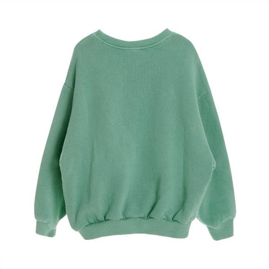 Sudadera Oversize Basica Guito Green Jade Verde 100% Algodón