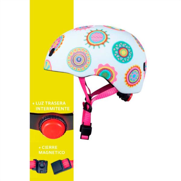 Micro Casco Lunares Luz Led