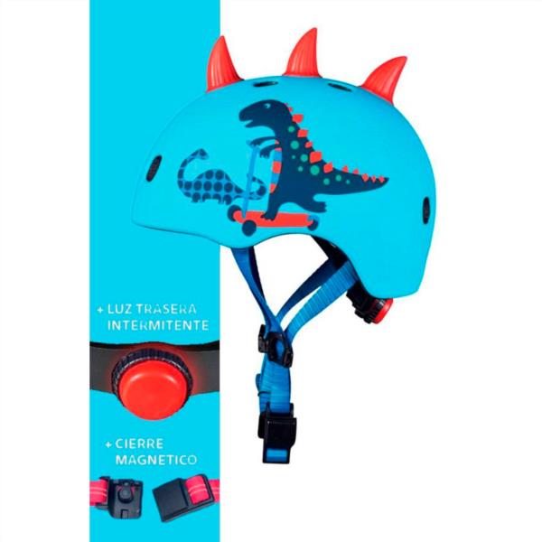 Micro Casco Dinosaurio 3D