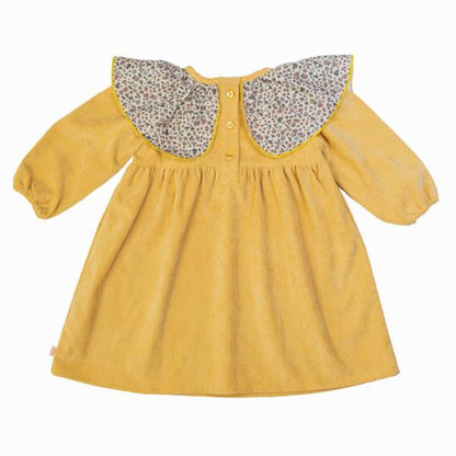 Vestido Micropana Mostaza Cuello Liberty