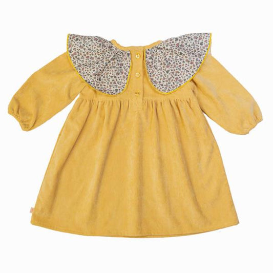 Vestido Micropana Mostaza Cuello Liberty