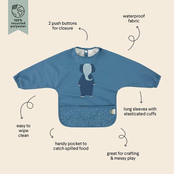 Babero Mangas Trixie Elefante Impermeable