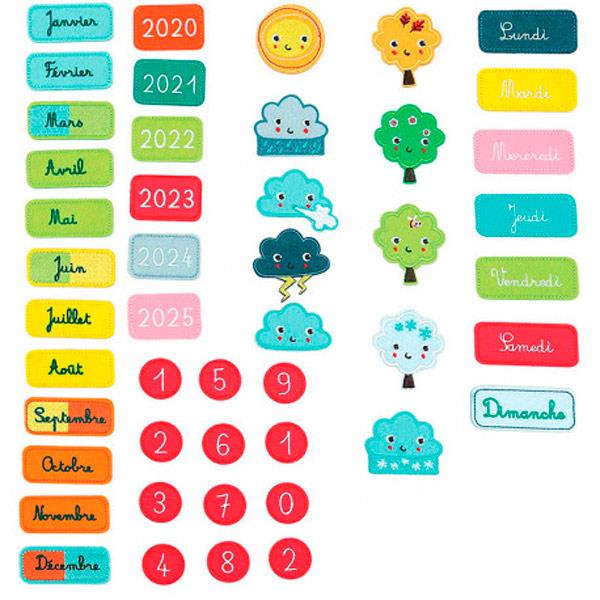 Mi Calendario Castellano Bordado y Velcros