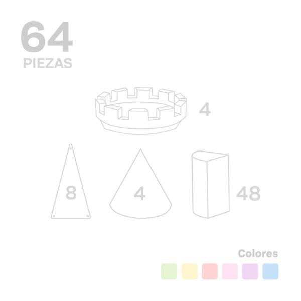 Imanix Rocket Castle 64 Piezas Braintoys