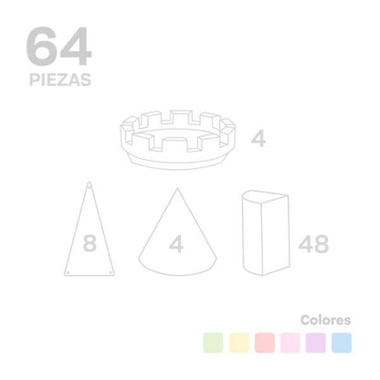 Imanix Rocket Castle 64 Piezas Braintoys