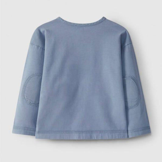 Camiseta Manga Larga Con Coderas Color Indigo Laranjinha