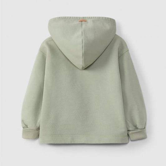 Sudadera Con Capucha Y Bolsillo De Pana Color Caqui Laranjinha