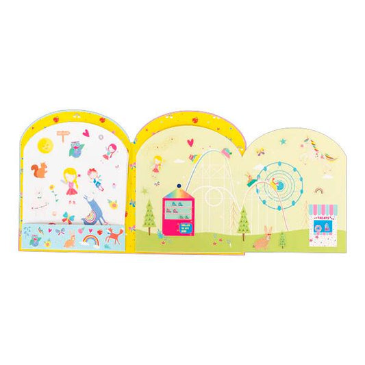 Libro Pegatinas Reutilizables Rainbow Fairy Stick and Play Floss and Rock
