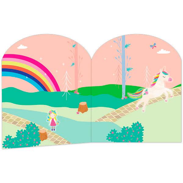 Libro Pegatinas Reutilizables Rainbow Fairy Stick and Play Floss and Rock