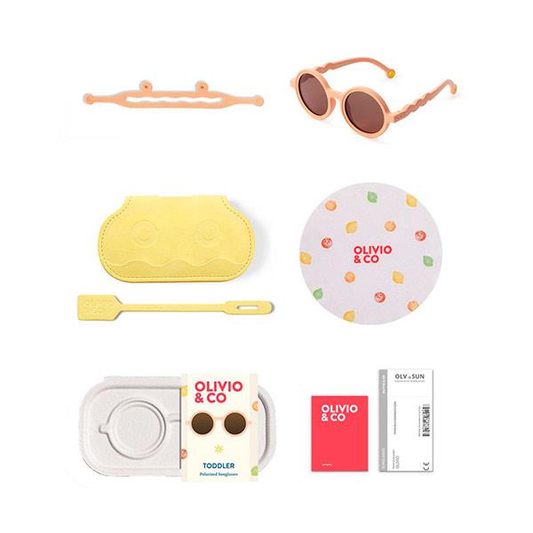 Gafas Sol Round Grape Fruit Rosa 18 a 36 meses Olivio And Co