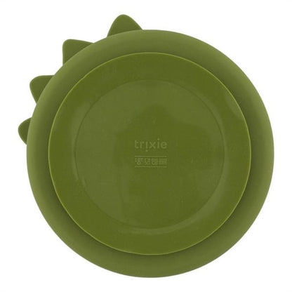 Plato Ventosa Trixie Divisiones Silicona Dino
