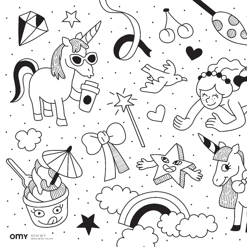 Kit Pocket Unicornio para Colorear 6 Lápices OMY