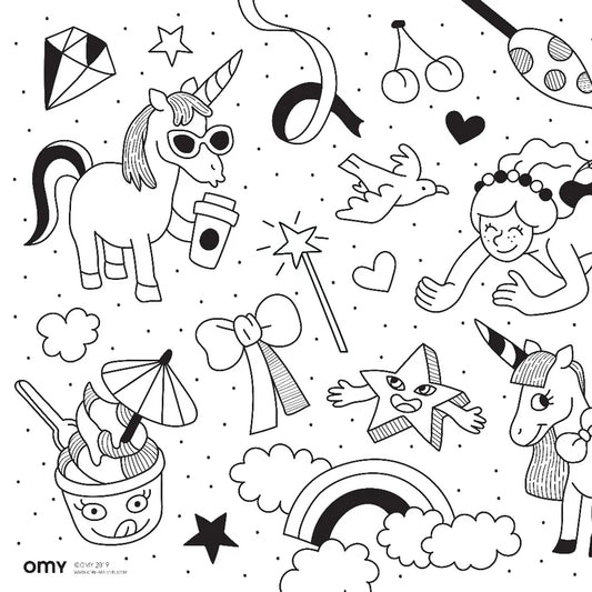Kit Pocket Unicornio para Colorear 6 Lápices OMY