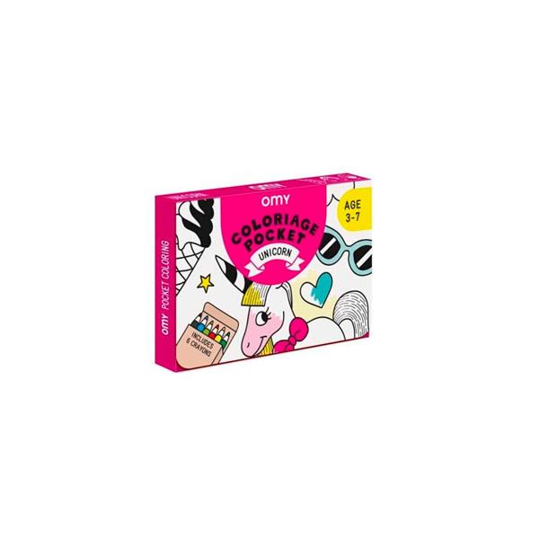 Kit Pocket Unicornio para Colorear 6 Lápices OMY