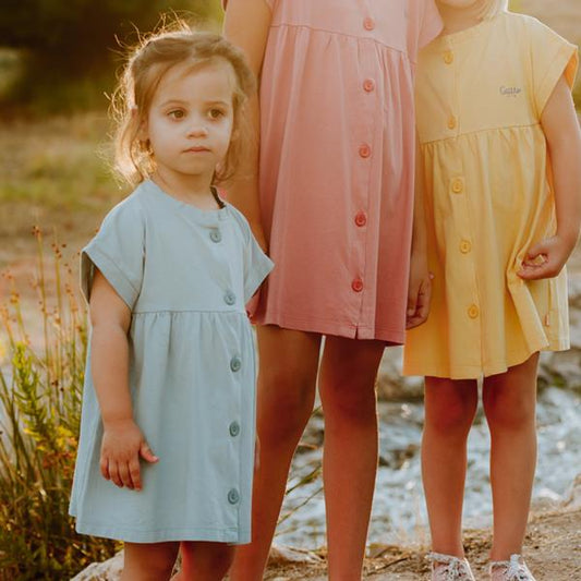 Vestido Polo Guito Azul 100% Algodón
