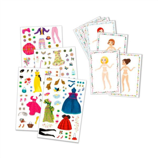 Pegatinas Muñecas De Papel