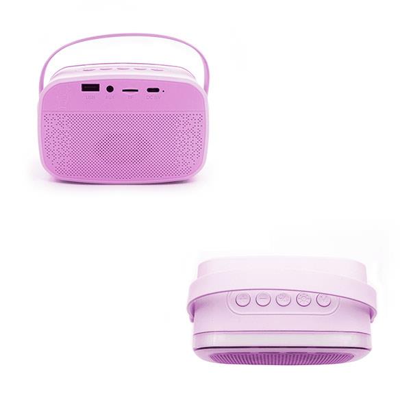 Altavoz Karaoke Bluetooth con 2 Micrófonos Violeta