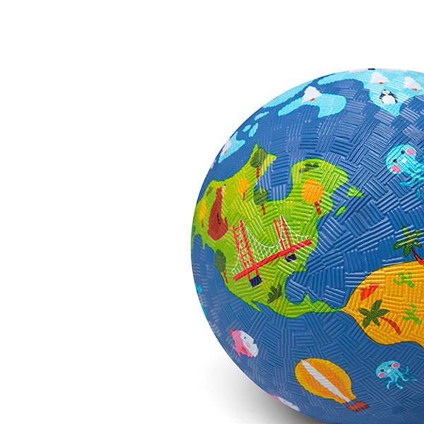 Pelota Caucho Natural Mundo 18 cm