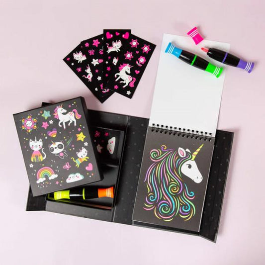 Set Colorear Neon Tiger Tribe Unicornios Y Amigos