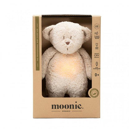 Peluche Moonie Oso Orgánico con Luz y Sonido Sand Natur