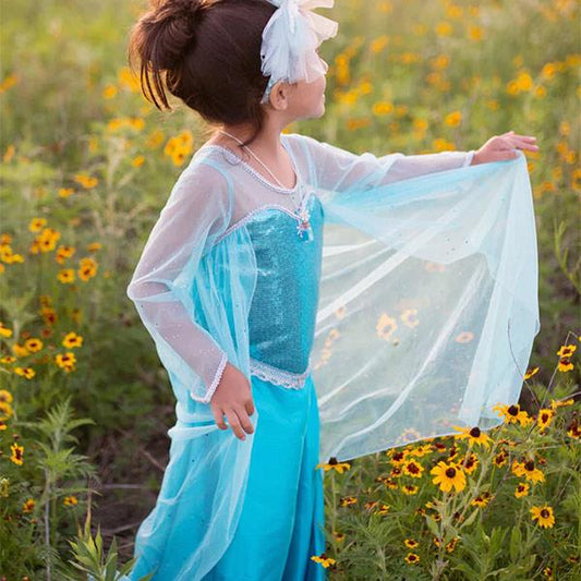 Vestido Reina de Hielo con Capa Talla 3-4 Años Great Pretenders