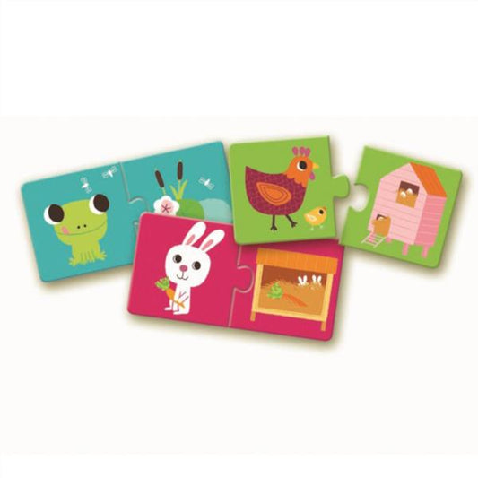 Educativos Puzzle Dúo Habitat Djeco