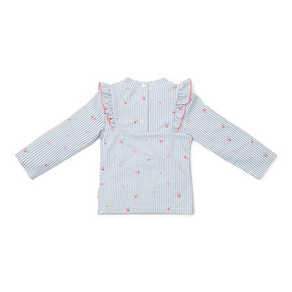 Camiseta Protección Solar Little Dutch Manga Larga Flowers Azul