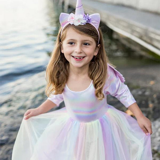 Vestido Unicornio con Alas y Diadema Talla 5-6 Años Great Pretenders