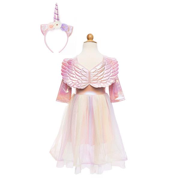 Vestido Unicornio con Alas y Diadema Talla 5-6 Años Great Pretenders