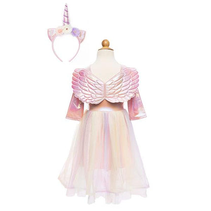 Vestido Unicornio con Alas y Diadema Talla 5-6 Años Great Pretenders
