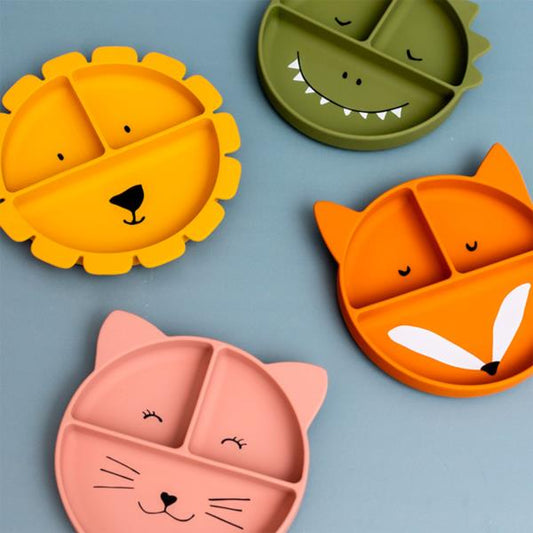 Plato Ventosa Trixie Divisiones Silicona Gato