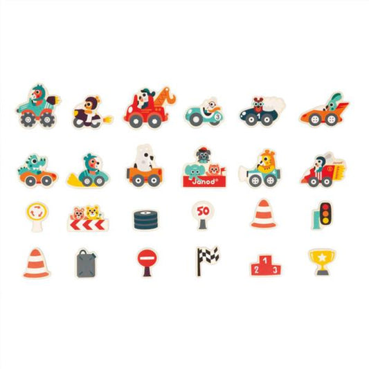 Imanes De Coches De Carreras 24 Piezas