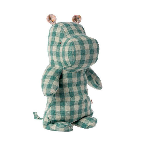 Peluche Hipopótamo Verde Cuadros Mediano Safari Friends Maileg