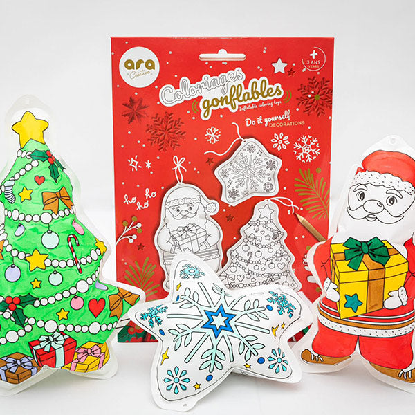 Inflables (Árbol + Santa + Estrella) Y Cordones Para Colgar Del Árbol