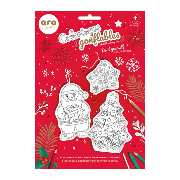 Inflables (Árbol + Santa + Estrella) Y Cordones Para Colgar Del Árbol