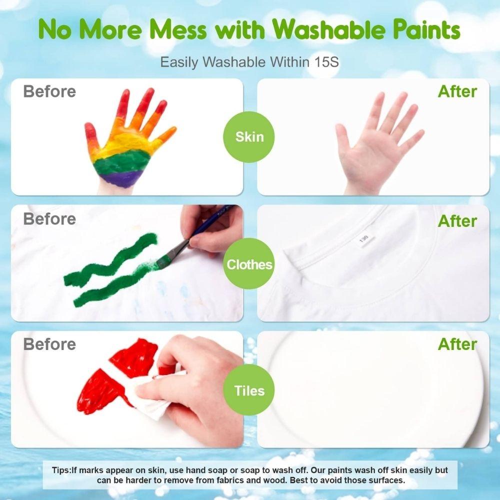 Bote Pinturas De Dedos Lavable Jarmelo 6 uds