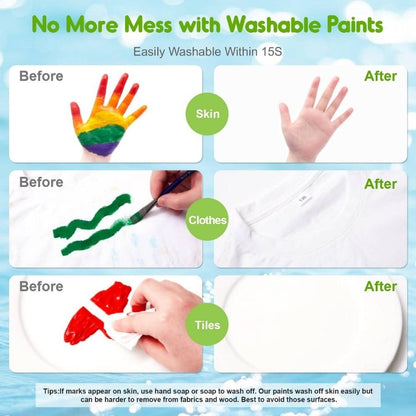 Bote Pinturas De Dedos Lavable Jarmelo 6 uds