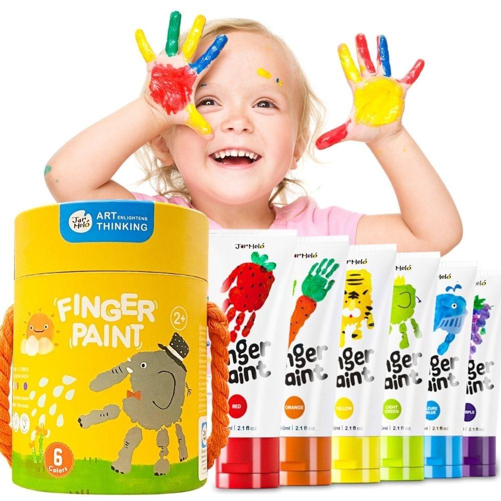 Bote Pinturas De Dedos Lavable Jarmelo 6 uds
