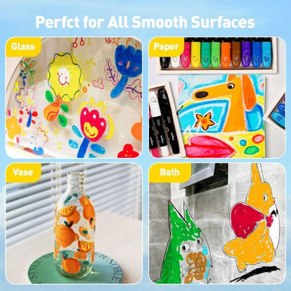 12 Crayones Para Cristal, Azulejos Y Papel Jarmelo