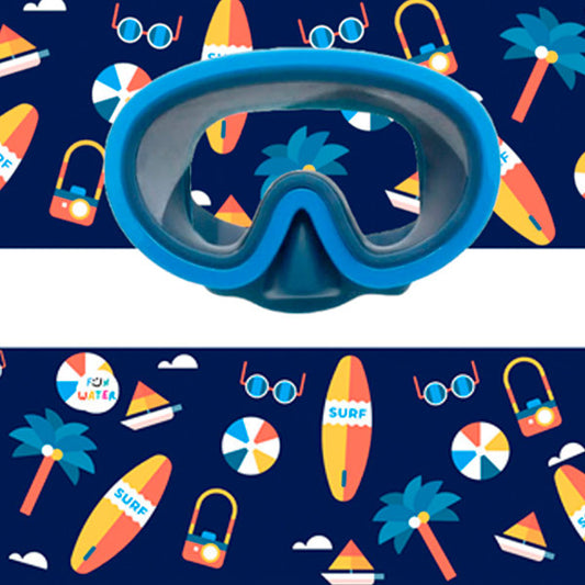 Máscara Buceo Junior Turbante Surf Azul Oscuro 6-12 años