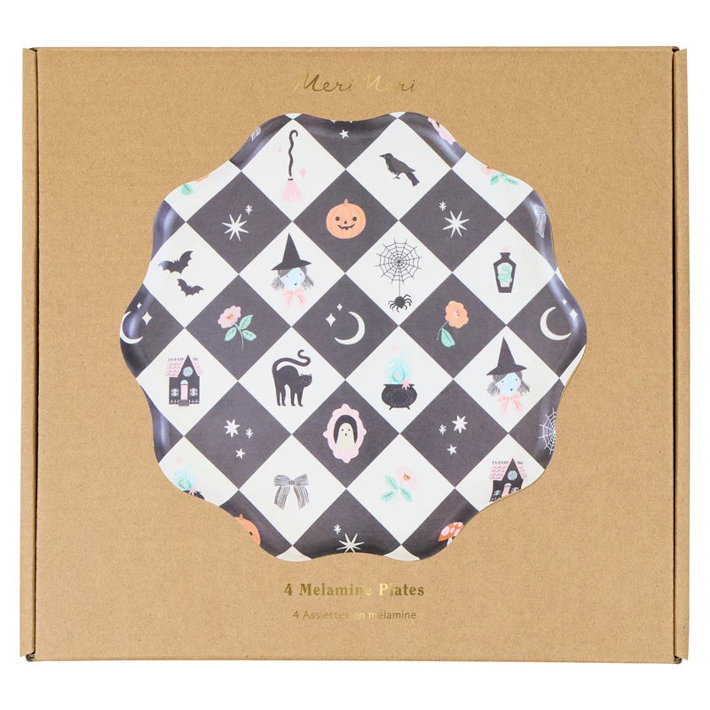 Platos Grandes Halloween Patchwork Reutilizables Meri Meri