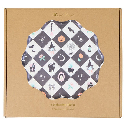Platos Grandes Halloween Patchwork Reutilizables Meri Meri