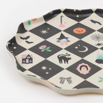 Platos Grandes Halloween Patchwork Reutilizables Meri Meri